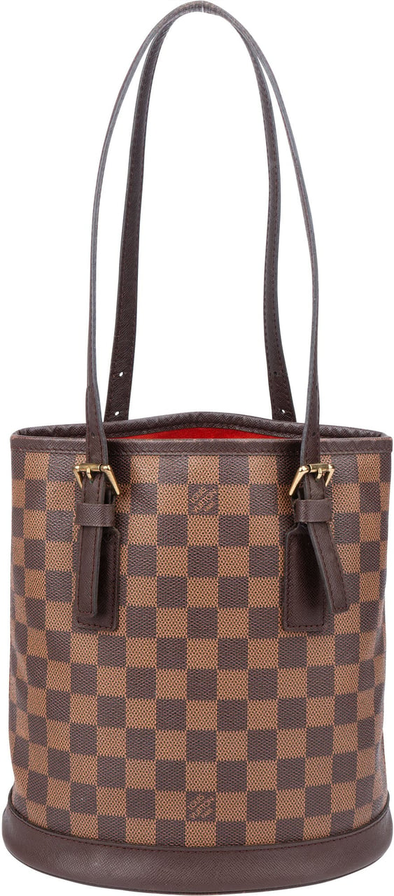 Louis Vuitton Damier Ebene Monogram Bucket Bag PM Handbag Bruin