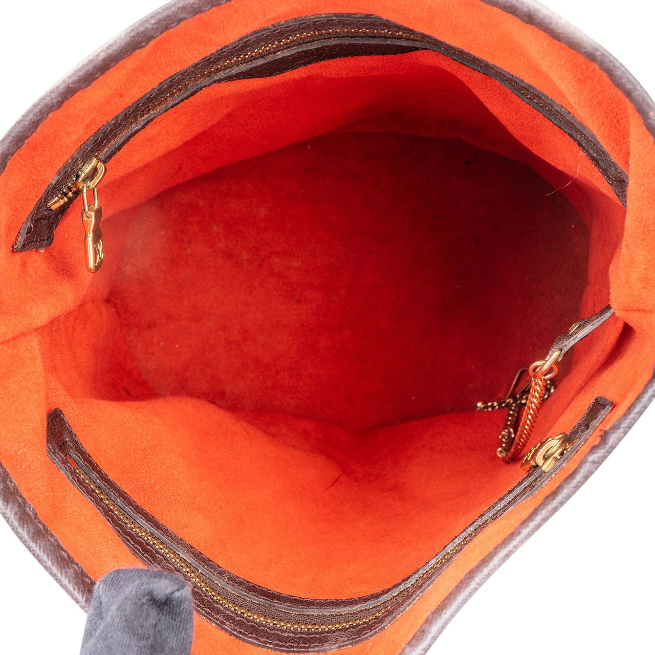 Louis Vuitton Damier Ebene Monogram Bucket Bag PM Handbag Bruin