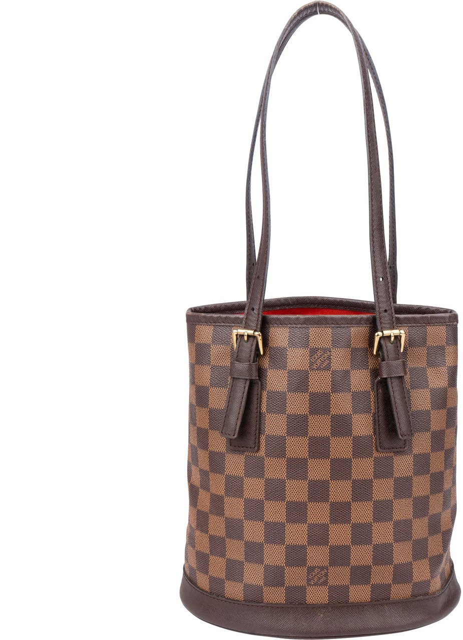 Louis Vuitton Damier Ebene Monogram Bucket Bag PM Handbag Bruin