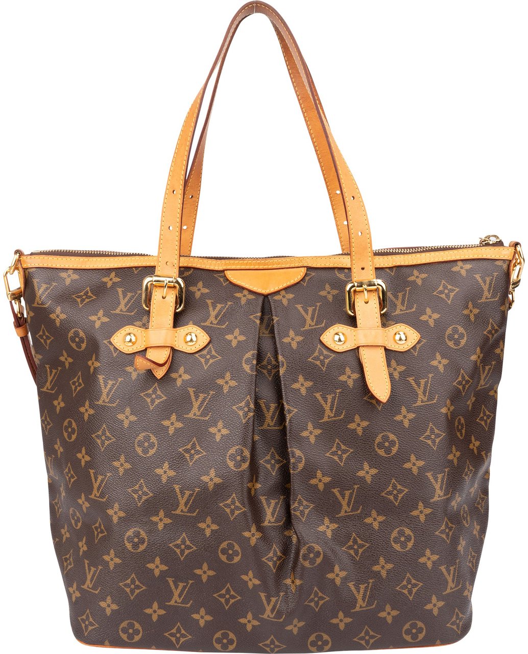 Louis Vuitton Louis Vuitton Canvas Monogram Palermo GM Handbag Bruin