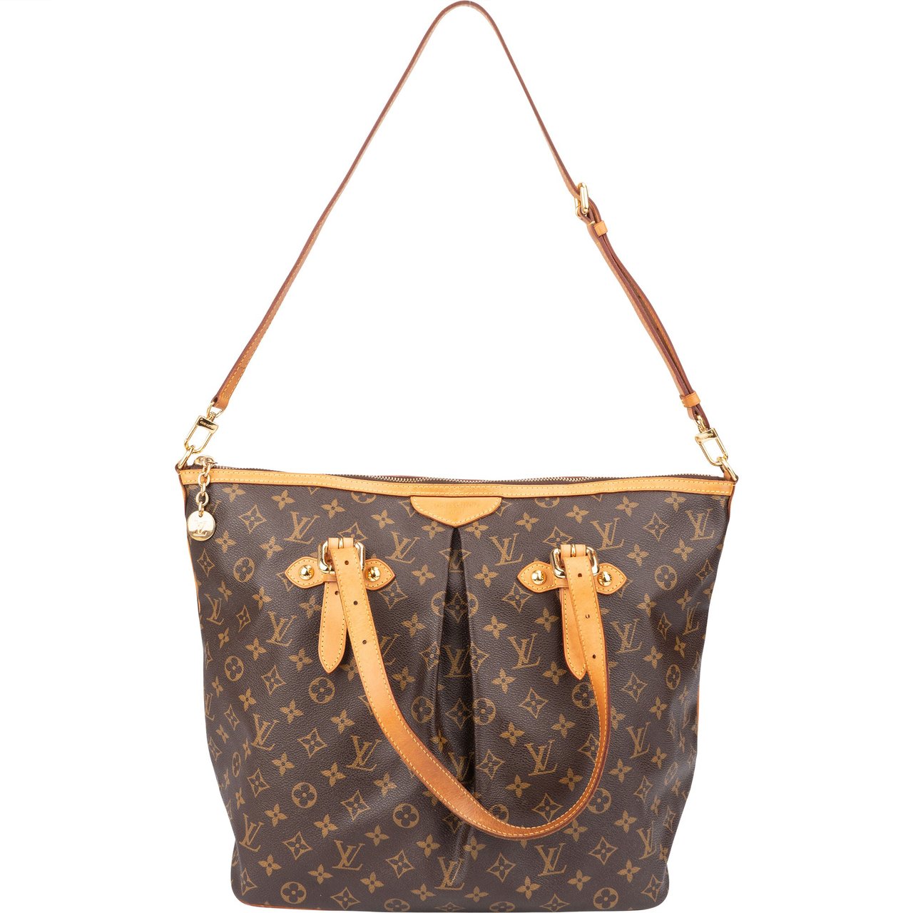 Louis Vuitton Louis Vuitton Canvas Monogram Palermo GM Handbag Bruin