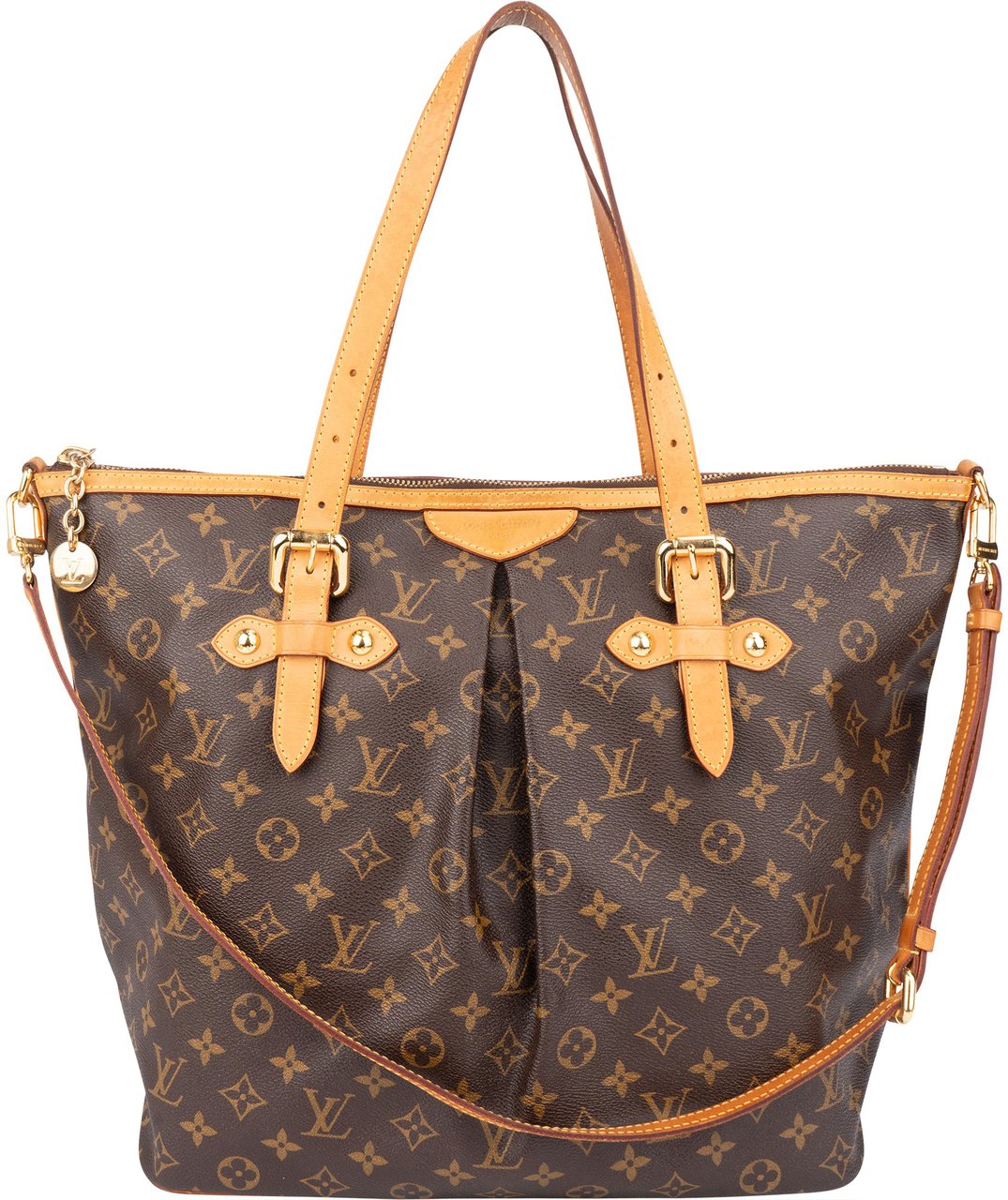 Louis Vuitton Louis Vuitton Canvas Monogram Palermo GM Handbag Bruin