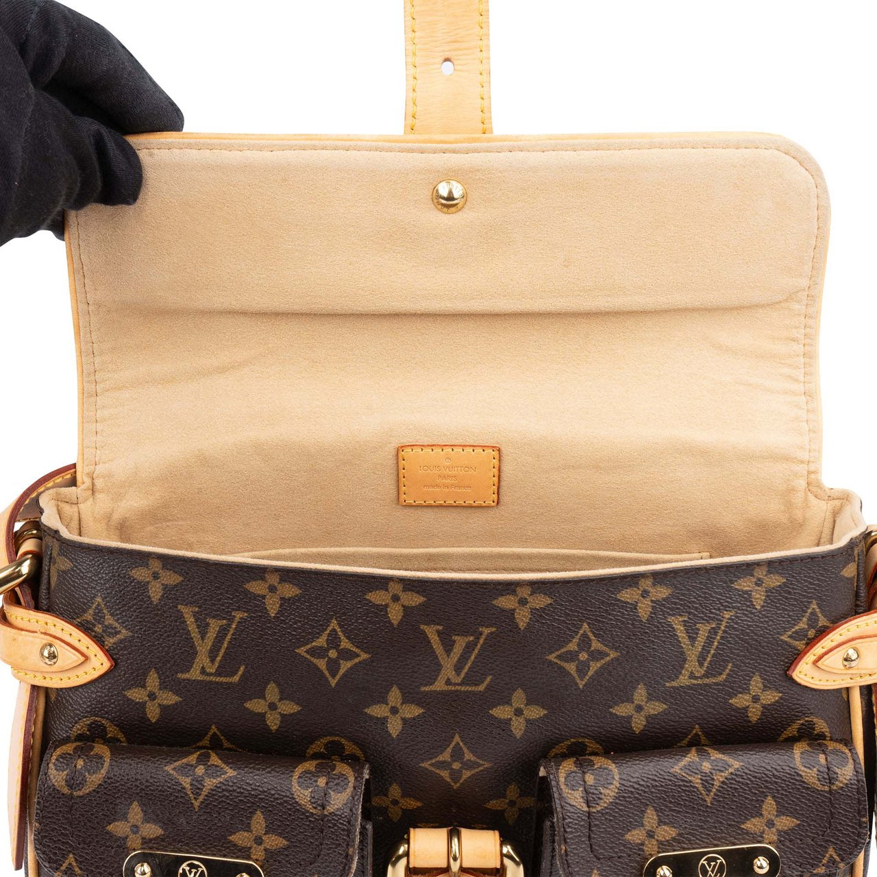 Louis Vuitton Canvas Monogram Hudson PM Shoulder Bag Bruin