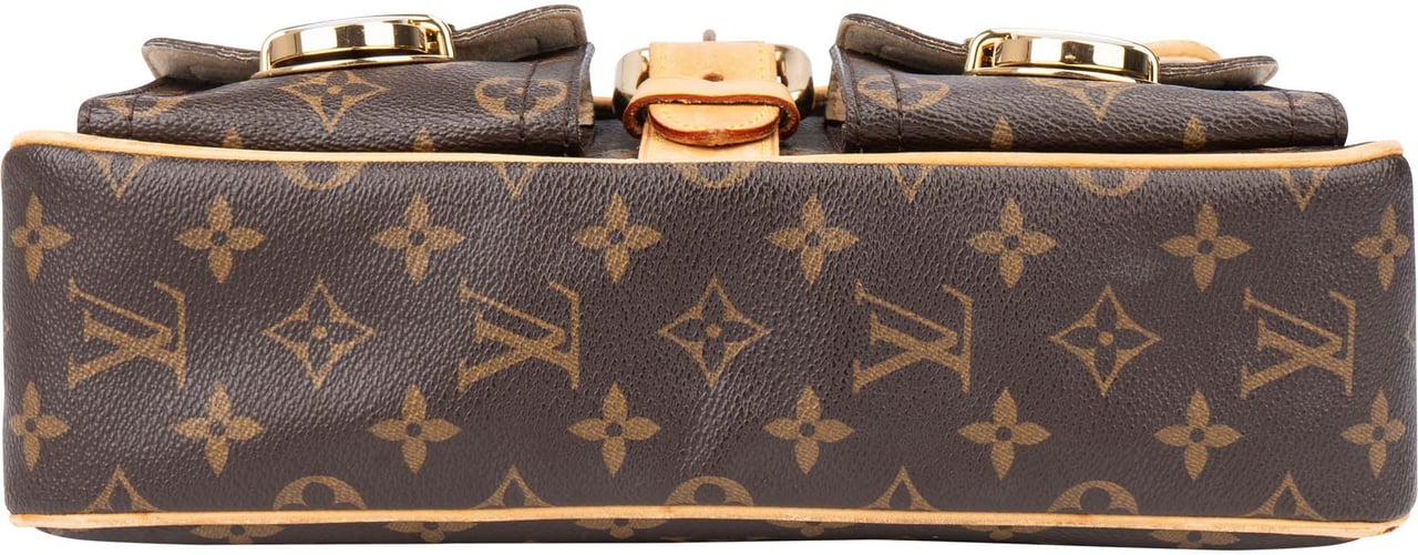 Louis Vuitton Canvas Monogram Hudson PM Shoulder Bag Bruin