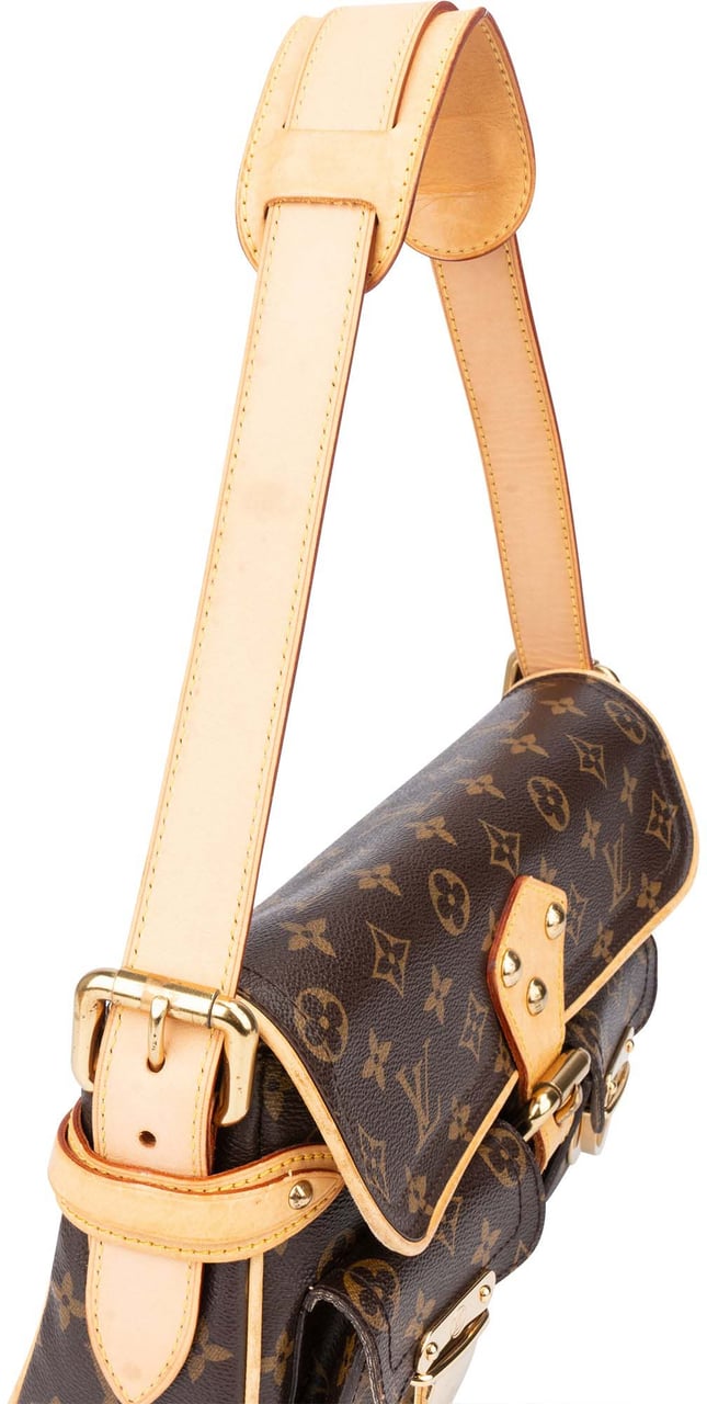 Louis Vuitton Canvas Monogram Hudson PM Shoulder Bag Bruin