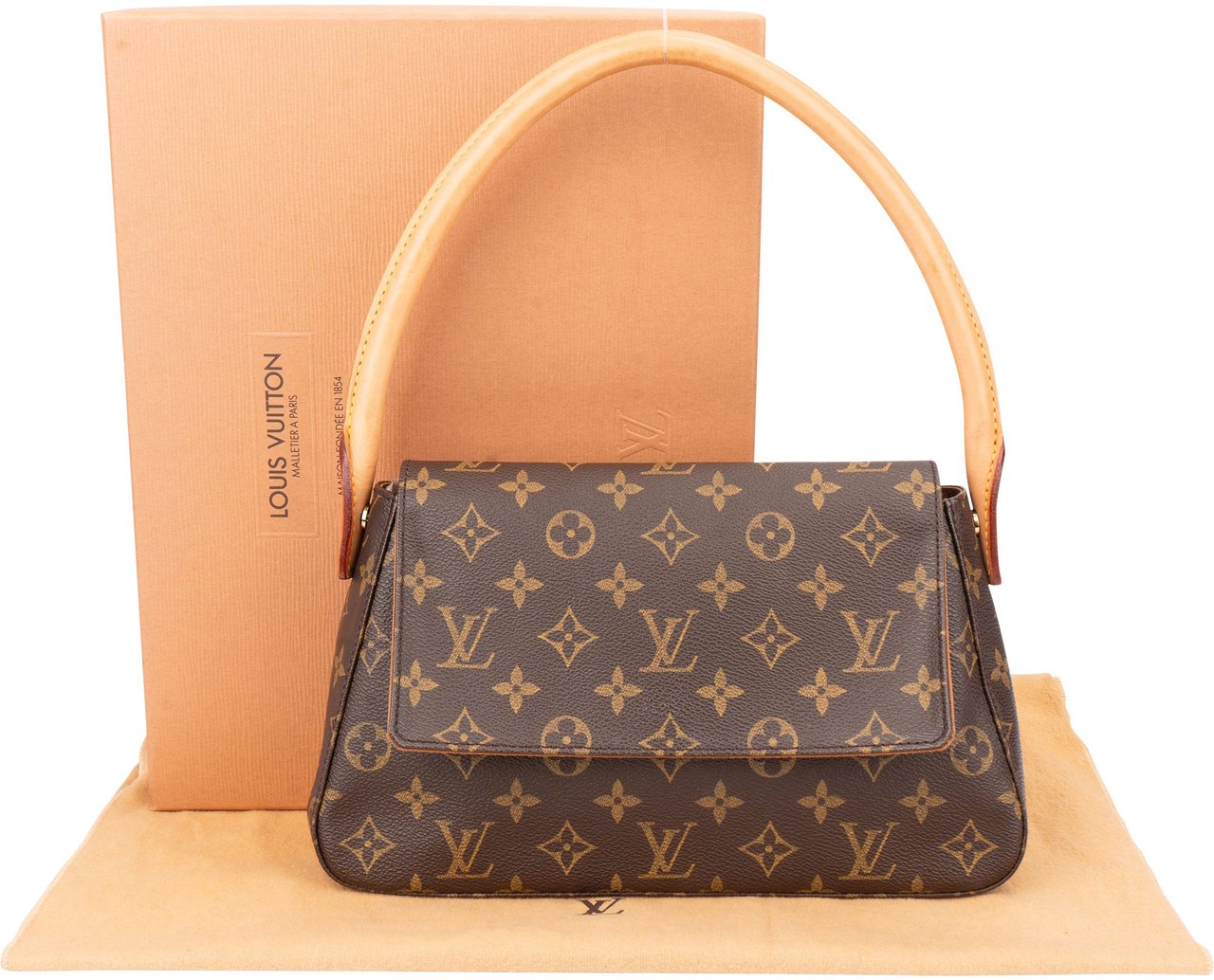 Louis Vuitton Louis Vuitton Canvas Monogram Looping PM Shoulder Bag Bruin