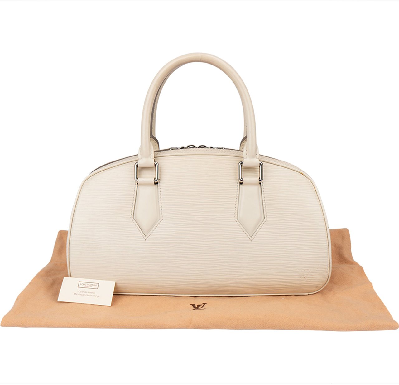 Louis Vuitton Louis Vuitton White Epi Leather Jasmin Handbag Wit