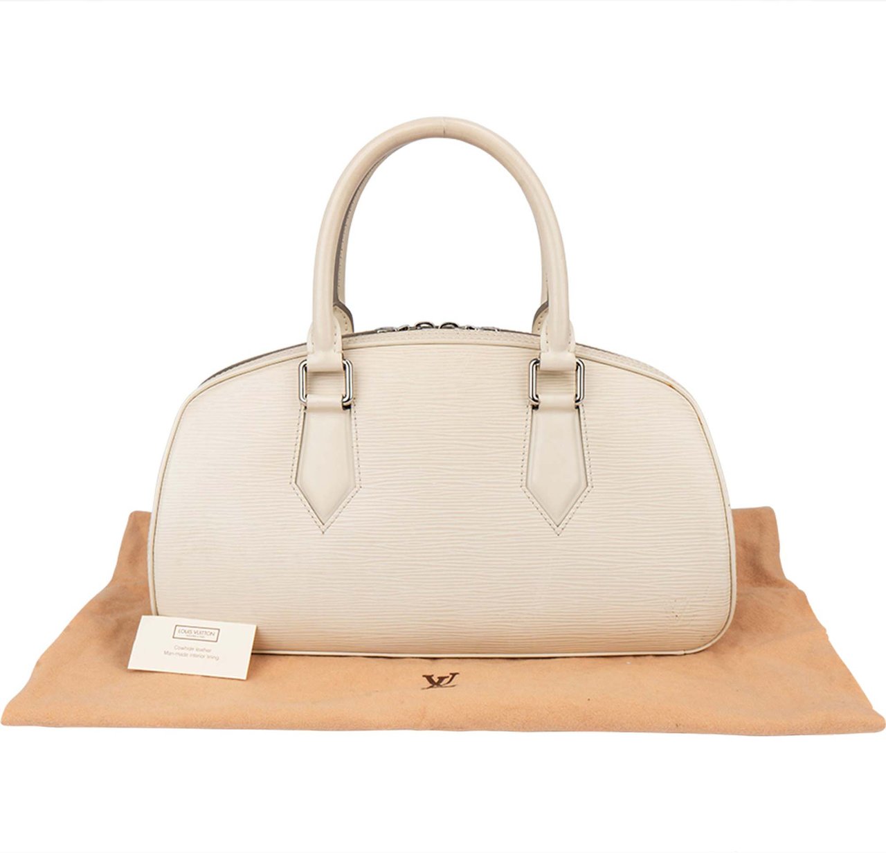 Louis Vuitton White Epi Leather Jasmin Handbag Wit