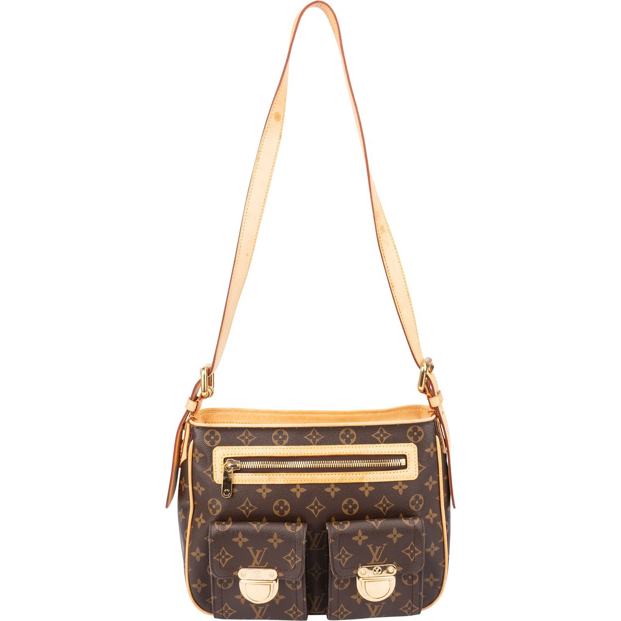 Louis Vuitton Louis Vuitton Canvas Monogram Hudson GM Crossbody Bag Bruin