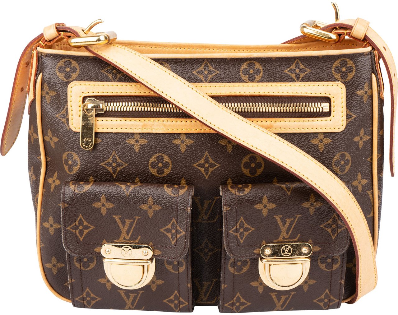 Louis Vuitton Louis Vuitton Canvas Monogram Hudson GM Crossbody Bag Bruin