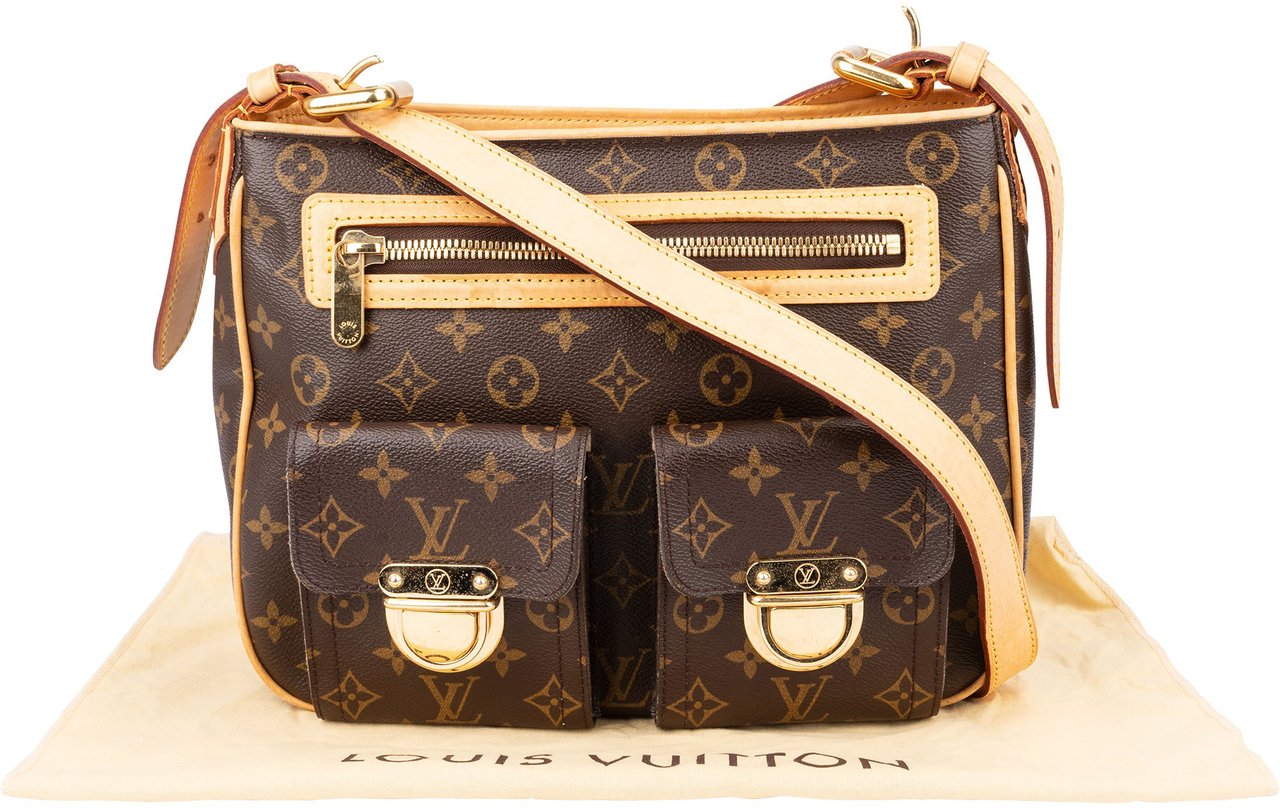 Louis Vuitton Louis Vuitton Canvas Monogram Hudson GM Crossbody Bag Bruin