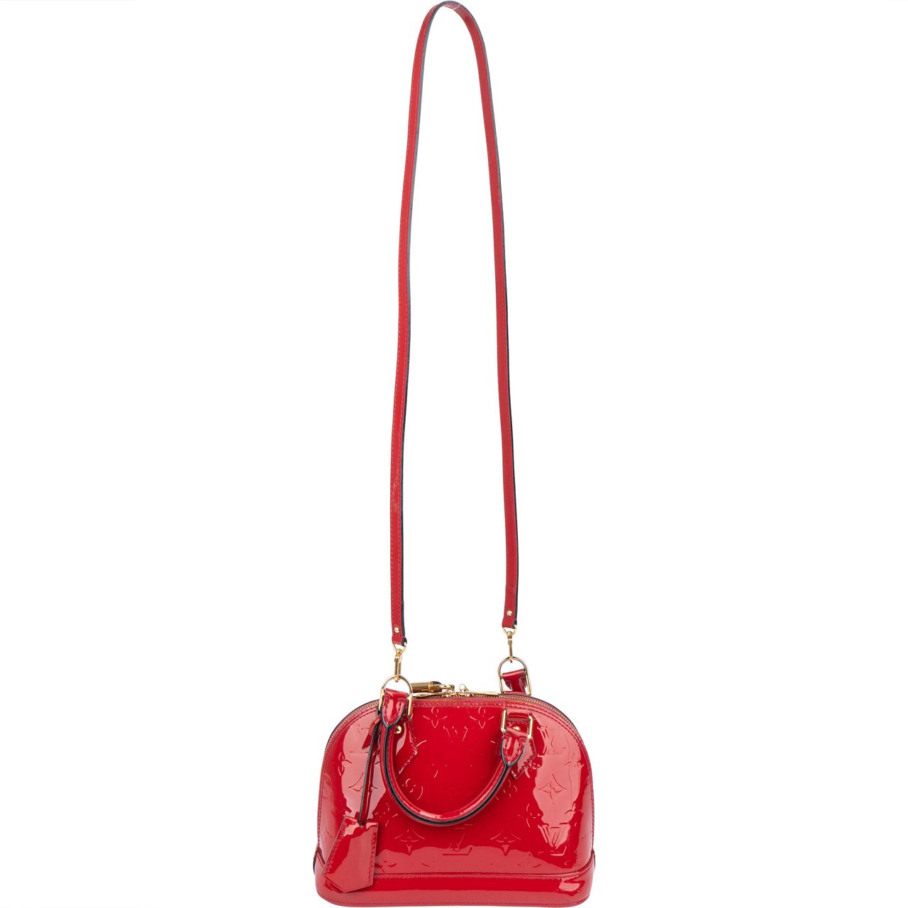 Louis Vuitton Louis Vuitton Pomme D´Amour Vernis Monogram Alma BB Handbag Rood
