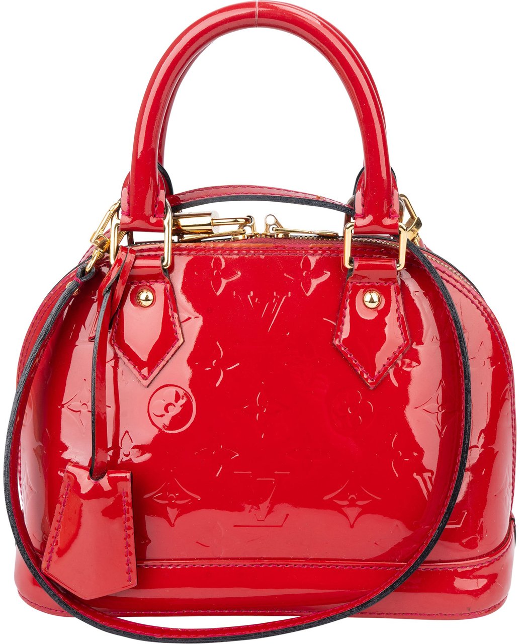 Louis Vuitton Louis Vuitton Pomme D´Amour Vernis Monogram Alma BB Handbag Rood