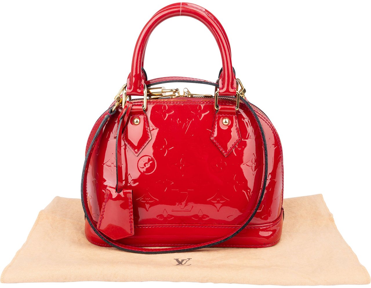 Louis Vuitton Louis Vuitton Pomme D´Amour Vernis Monogram Alma BB Handbag Rood