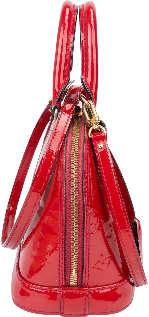 Louis Vuitton Louis Vuitton Pomme D´Amour Vernis Monogram Alma BB Handbag Rood