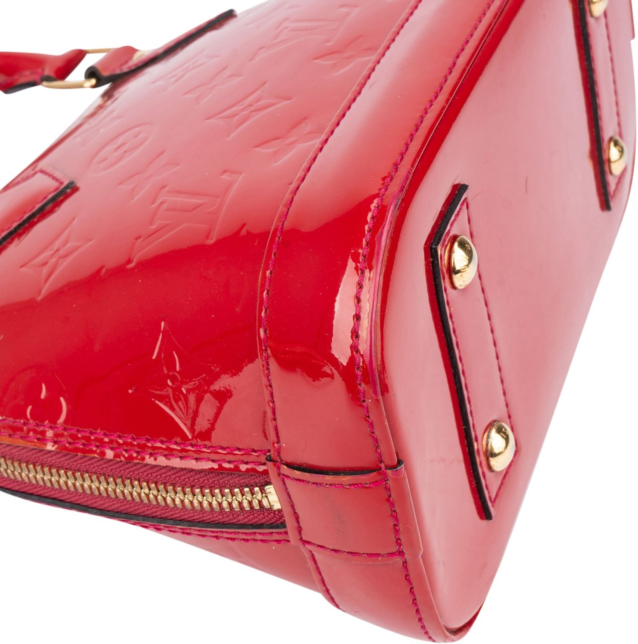Louis Vuitton Louis Vuitton Pomme D´Amour Vernis Monogram Alma BB Handbag Rood