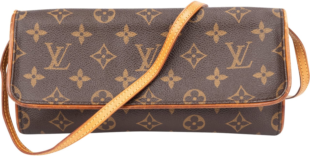 Louis Vuitton Louis Vuitton Canvas Monogram Twin Pochette Crossbody Bag Bruin