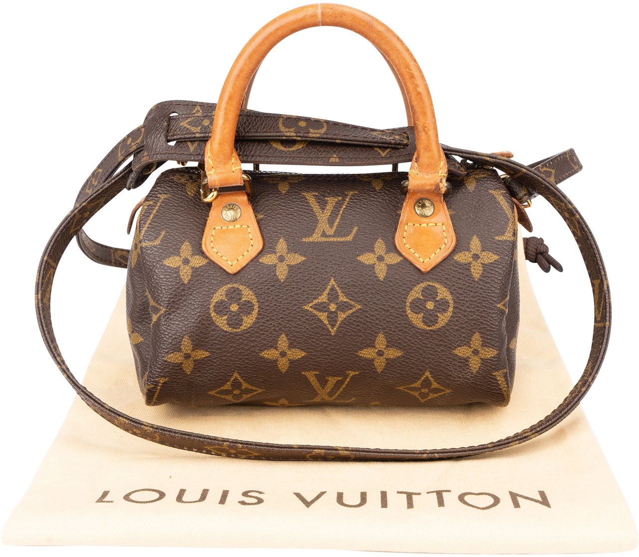 Louis Vuitton Louis Vuitton Canvas Monogram Mini Speedy Handbag Bruin