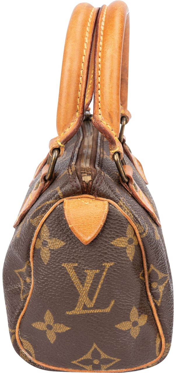 Louis Vuitton Louis Vuitton Canvas Monogram Mini Speedy Handbag Bruin