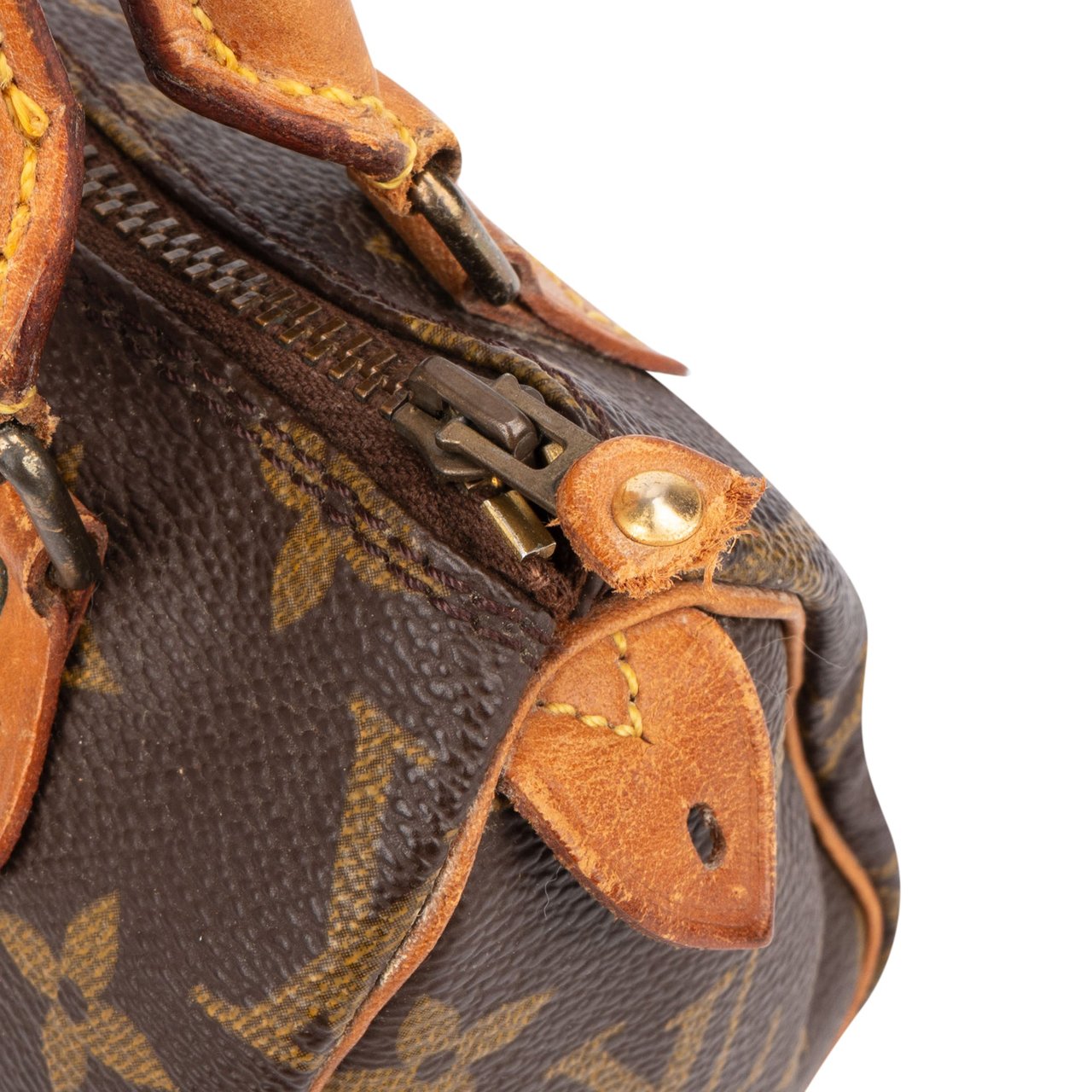 Louis Vuitton Louis Vuitton Canvas Monogram Mini Speedy Handbag Bruin