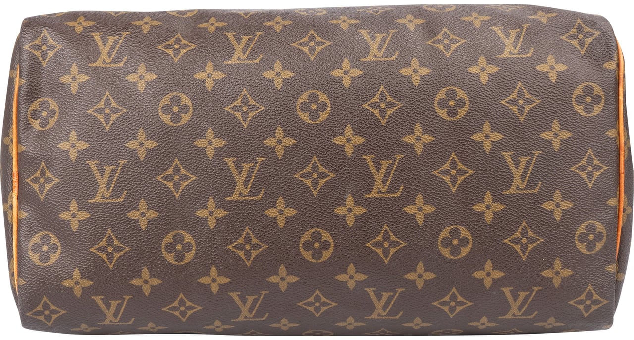 Louis Vuitton Louis Vuitton Canvas Monogram Speedy 35 Handbag Bruin