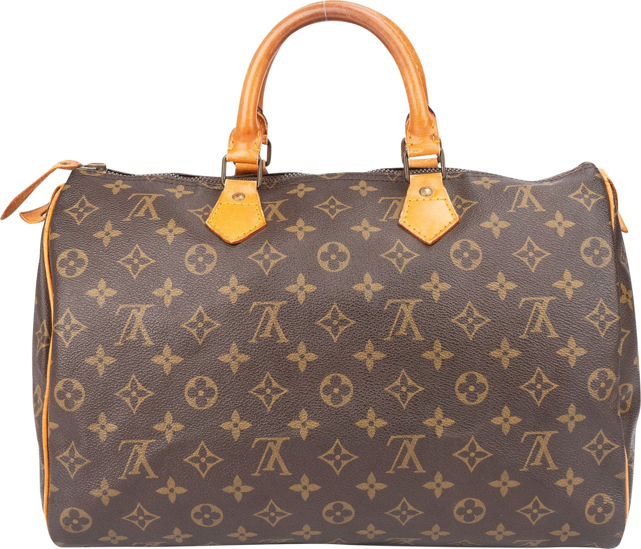 Louis Vuitton Louis Vuitton Canvas Monogram Speedy 35 Handbag Bruin