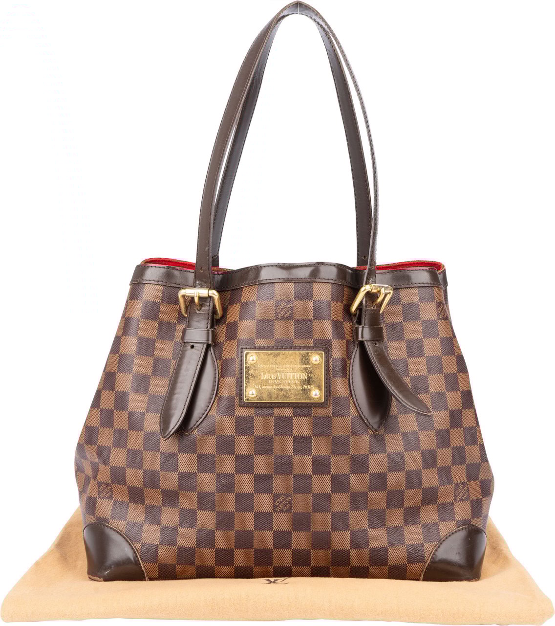 Louis Vuitton Louis Vuitton Damier Ebene Monogram Hamptstead MM Handbag Bruin