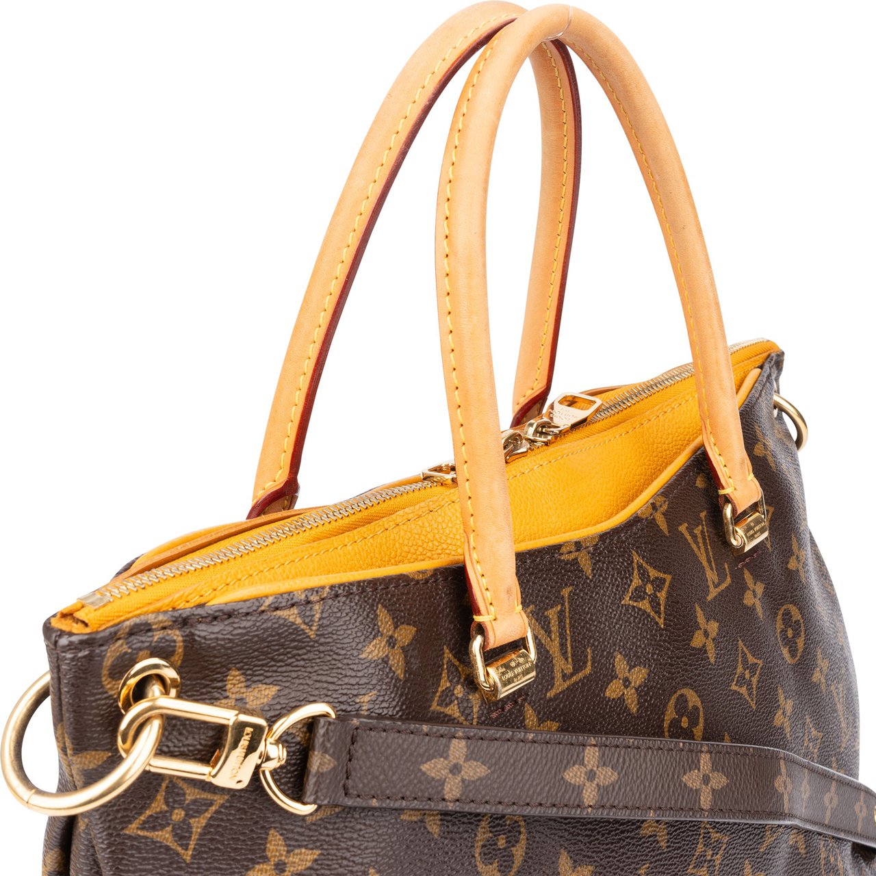 Louis Vuitton Louis Vuitton Canvas Monogram Pallas MM Handbag Bruin