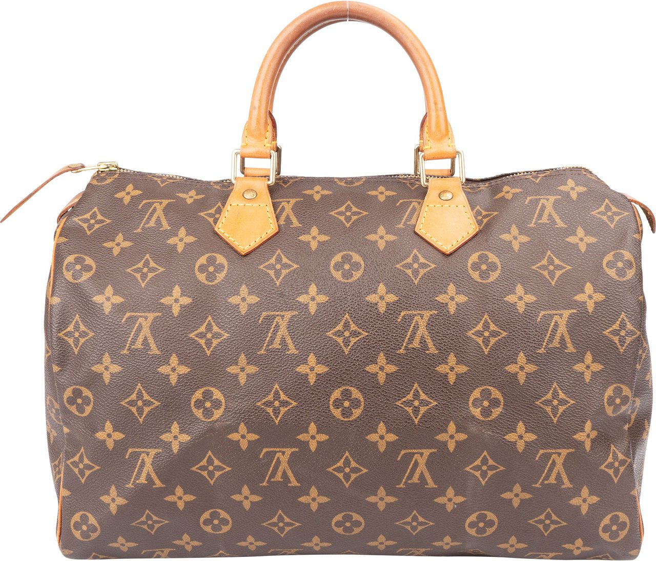 Louis Vuitton Louis Vuitton Canvas Monogram Speedy 35 Handbag Bruin