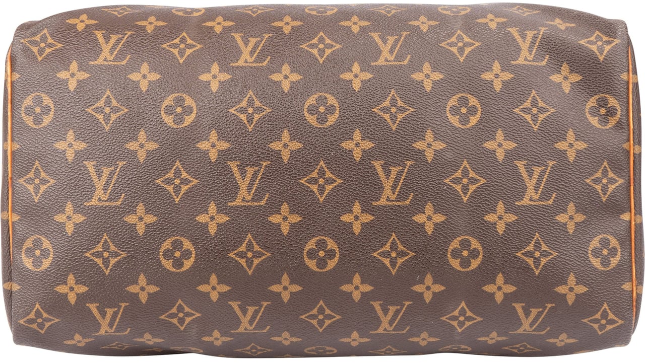 Louis Vuitton Louis Vuitton Canvas Monogram Speedy 35 Handbag Bruin