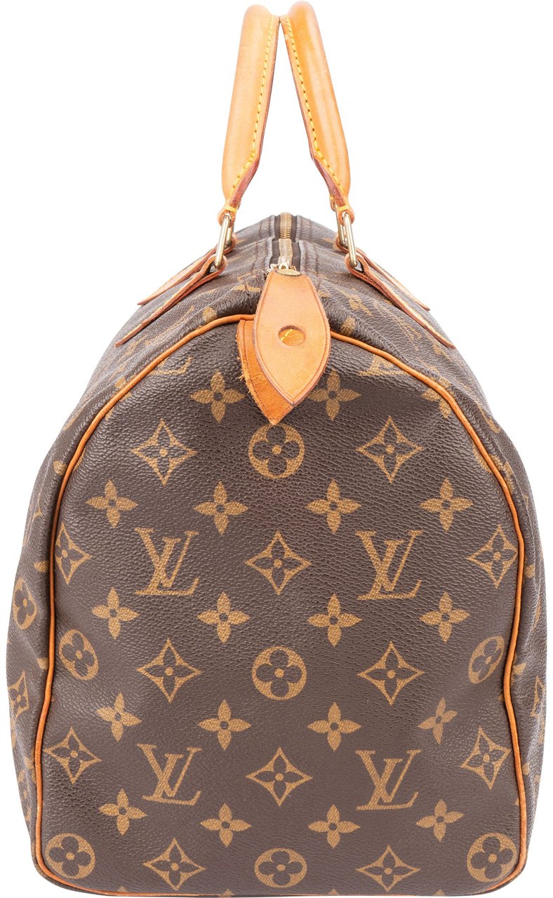 Louis Vuitton Louis Vuitton Canvas Monogram Speedy 35 Handbag Bruin