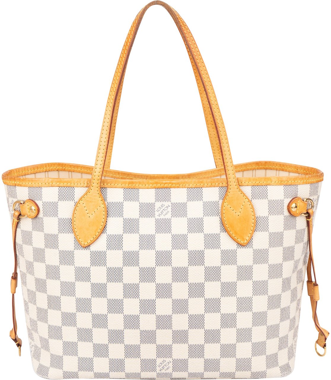 Louis Vuitton Louis Vuitton Damier Azur Monogram Neverfull PM Handbag Wit
