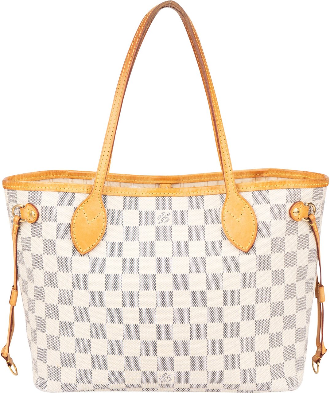 Louis Vuitton Louis Vuitton Damier Azur Monogram Neverfull PM Handbag Wit