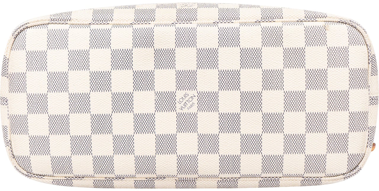 Louis Vuitton Louis Vuitton Damier Azur Monogram Neverfull PM Handbag Wit