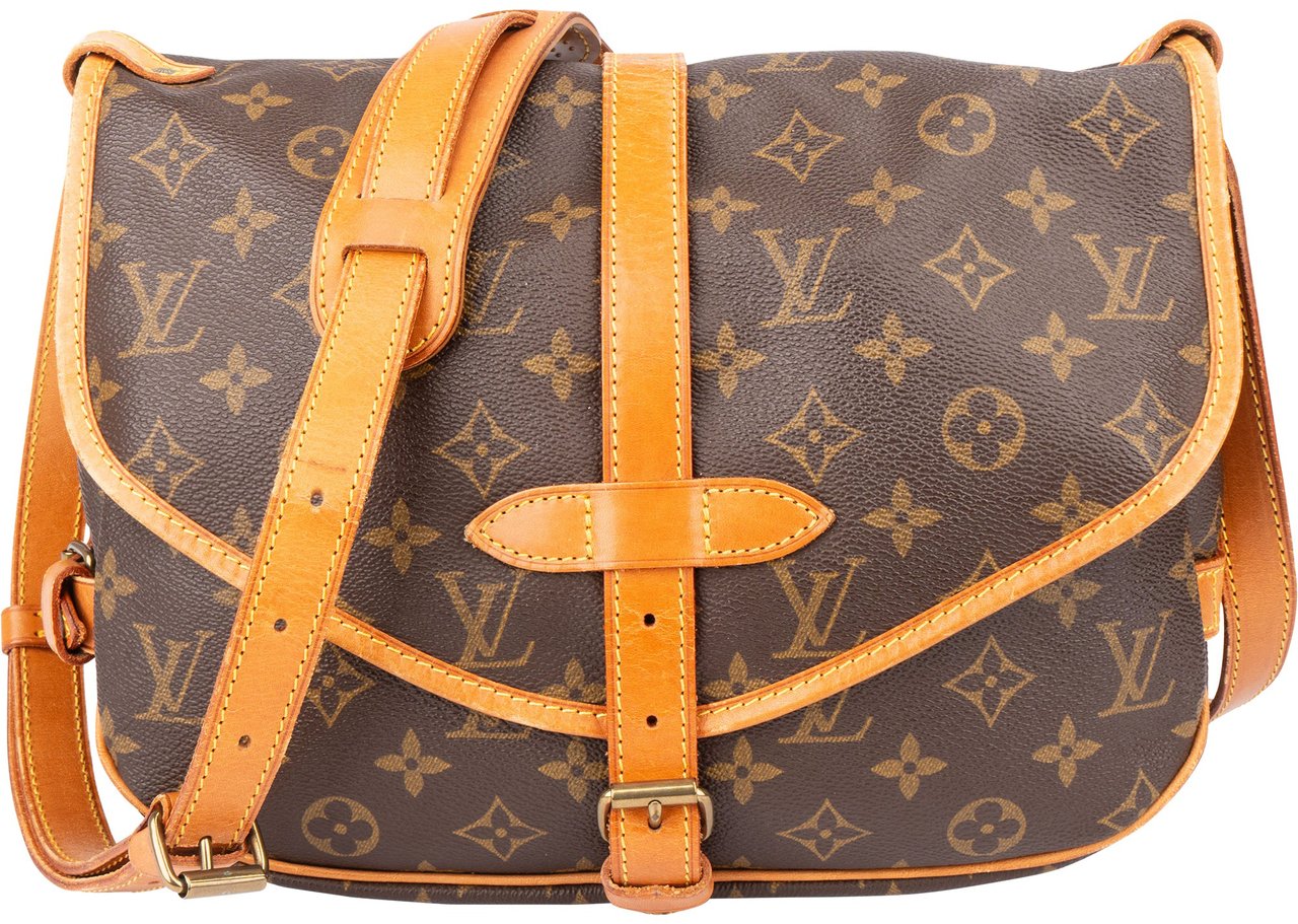 Louis Vuitton Louis Vuitton Canvas Monogram Saumur 30 Crossbody Bag Bruin