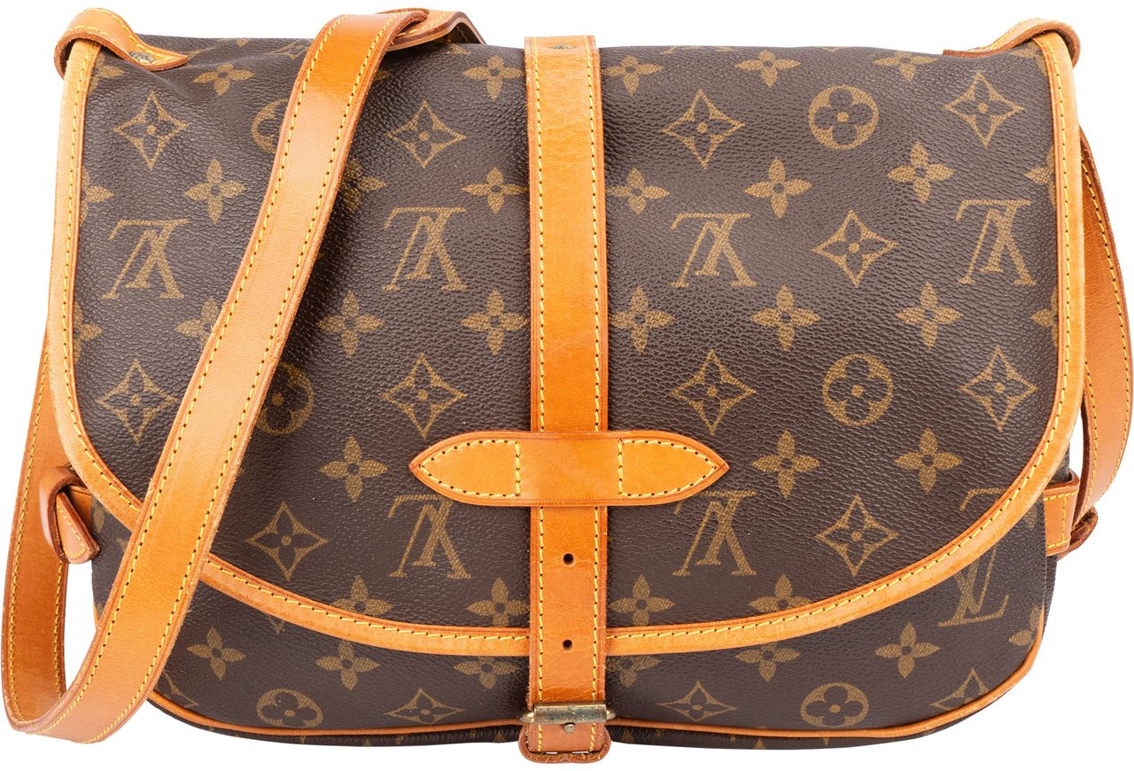 Louis Vuitton Louis Vuitton Canvas Monogram Saumur 30 Crossbody Bag Bruin