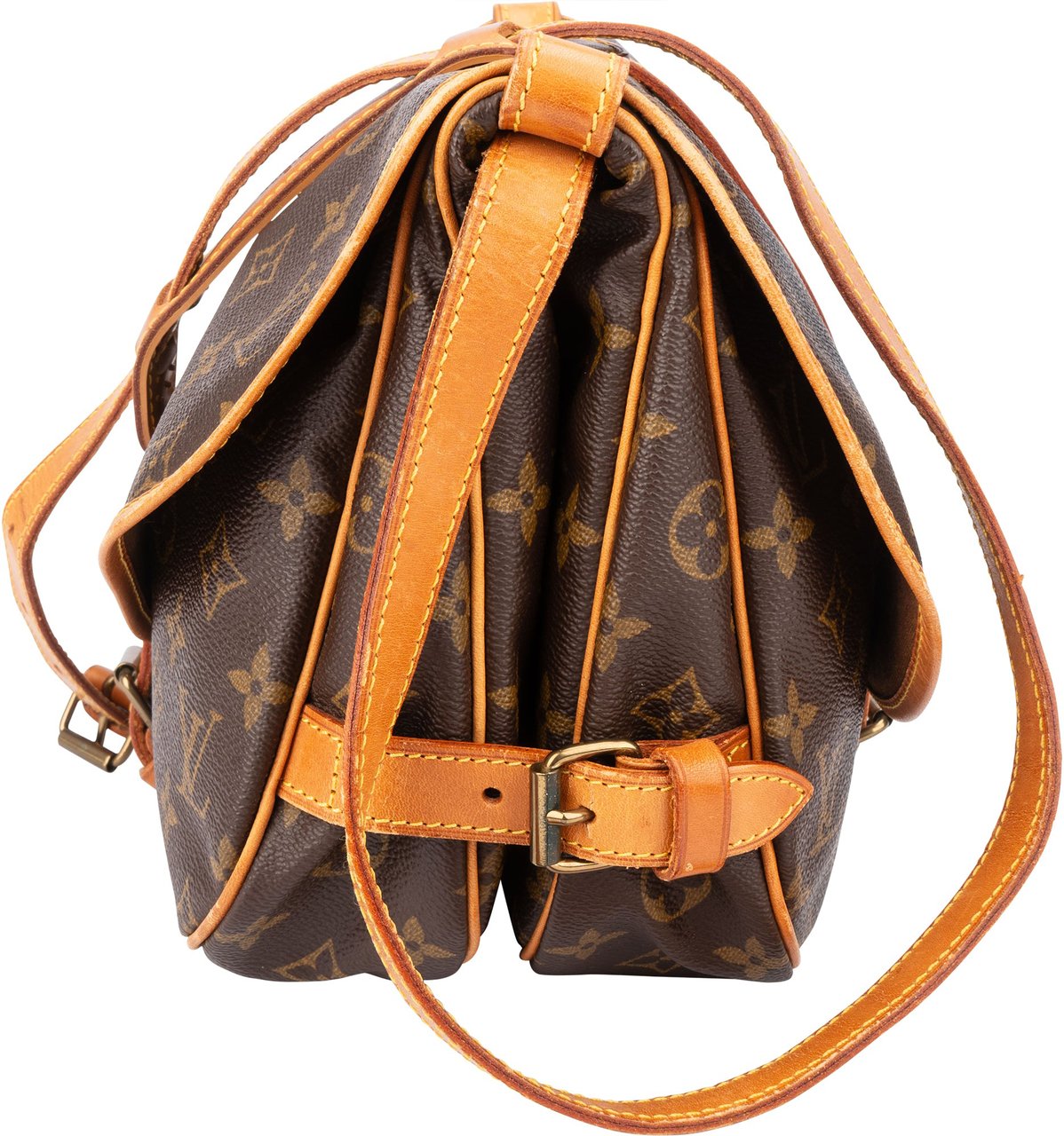 Louis Vuitton Louis Vuitton Canvas Monogram Saumur 30 Crossbody Bag Bruin