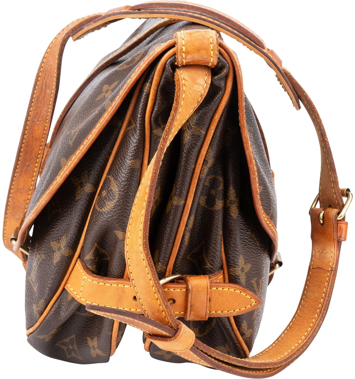 Louis Vuitton Louis Vuitton Canvas Monogram Saumur 30 Crossbody Bag Bruin