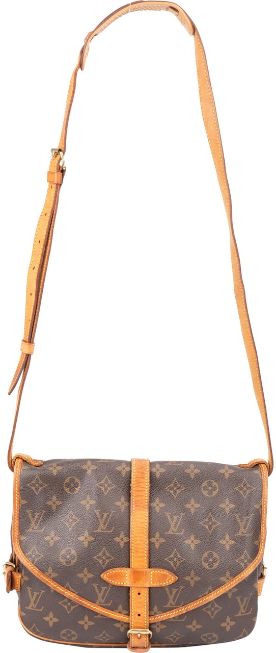 Louis Vuitton Louis Vuitton Canvas Monogram Saumur 30 Crossbody Bag Bruin