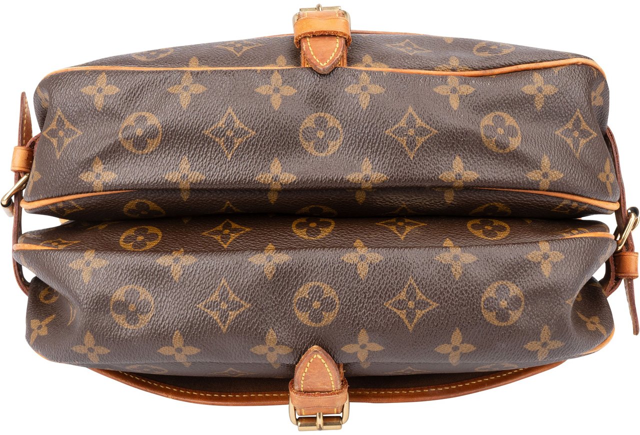 Louis Vuitton Louis Vuitton Canvas Monogram Saumur 30 Crossbody Bag Bruin