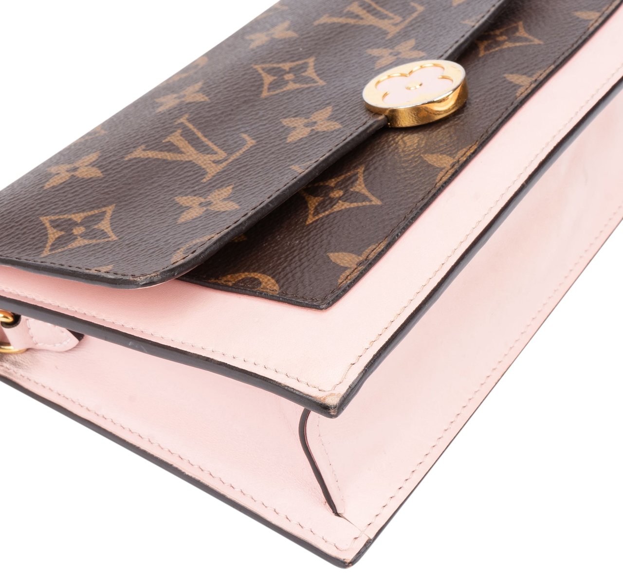 Louis Vuitton Louis Vuitton Canvas Monogram Flore Wallet On Chain Crossbody Bag Bruin