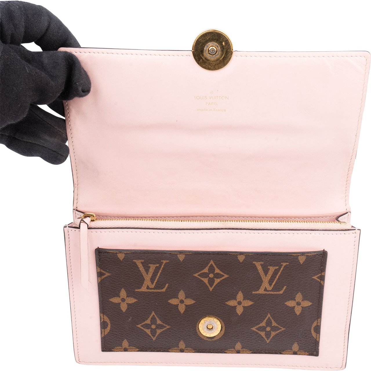 Louis Vuitton Louis Vuitton Canvas Monogram Flore Wallet On Chain Crossbody Bag Bruin