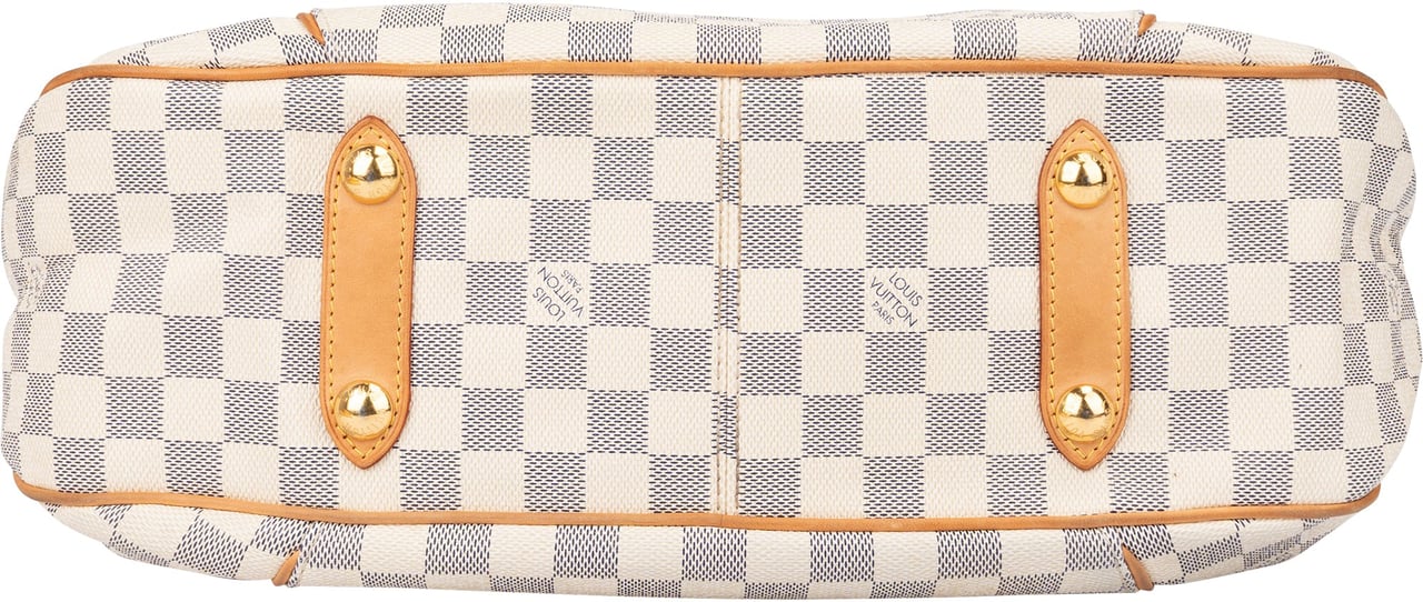 Louis Vuitton Louis Vuitton Damier Azur Monogram Galliera PM Handbag Wit