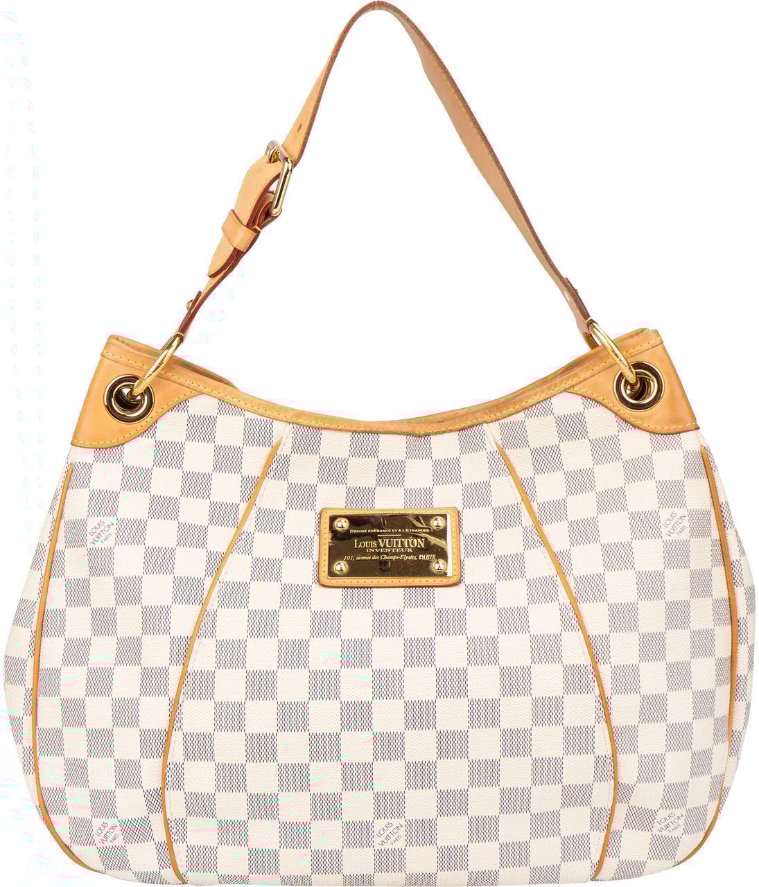 Louis Vuitton Louis Vuitton Damier Azur Monogram Galliera PM Handbag Wit