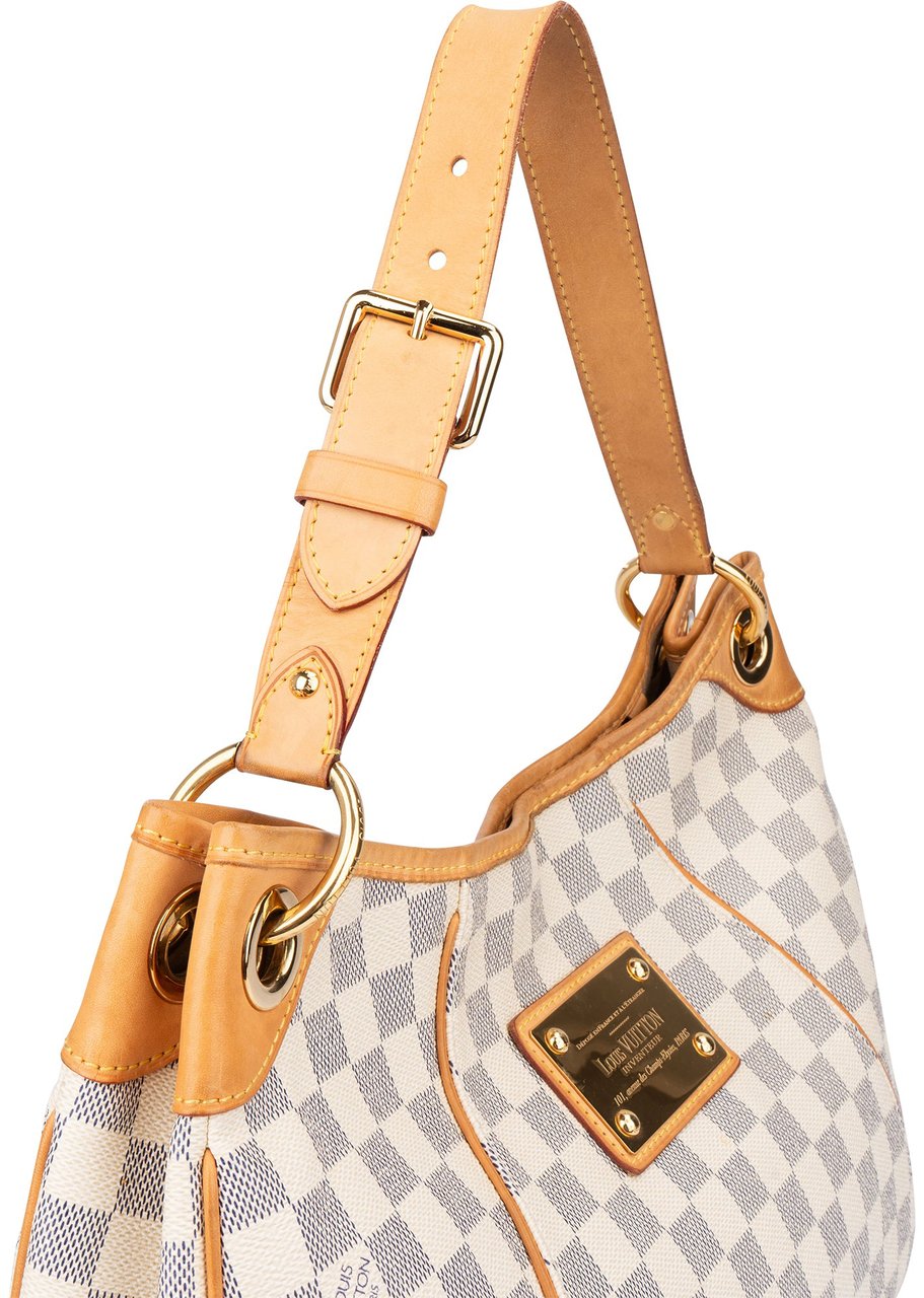 Louis Vuitton Louis Vuitton Damier Azur Monogram Galliera PM Handbag Wit