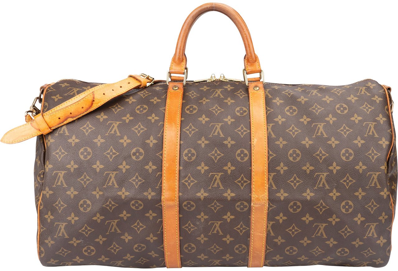Louis Vuitton Louis Vuitton Canvas Monogram Keepall 55 Bandouliere Bruin