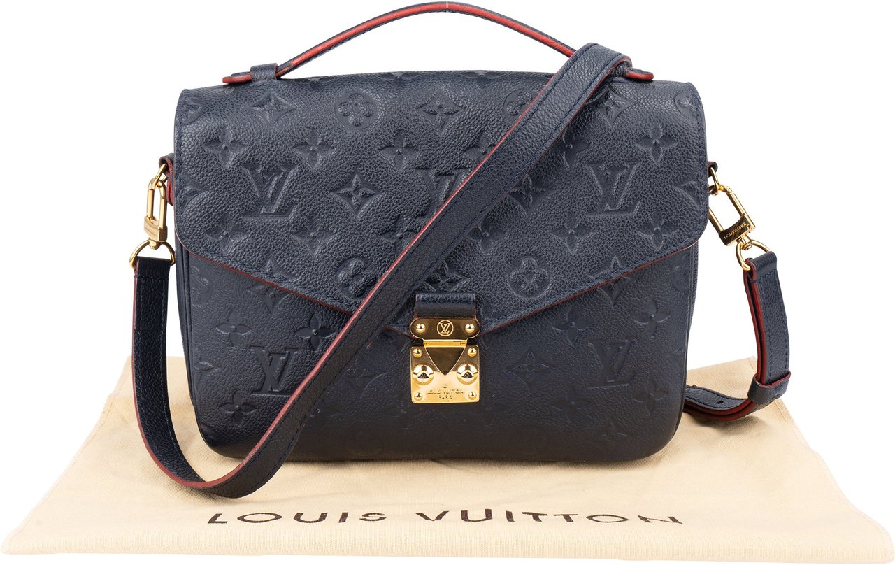 Louis Vuitton Louis Vuitton Leather Empreinte Monogram Metis Handbag Blauw