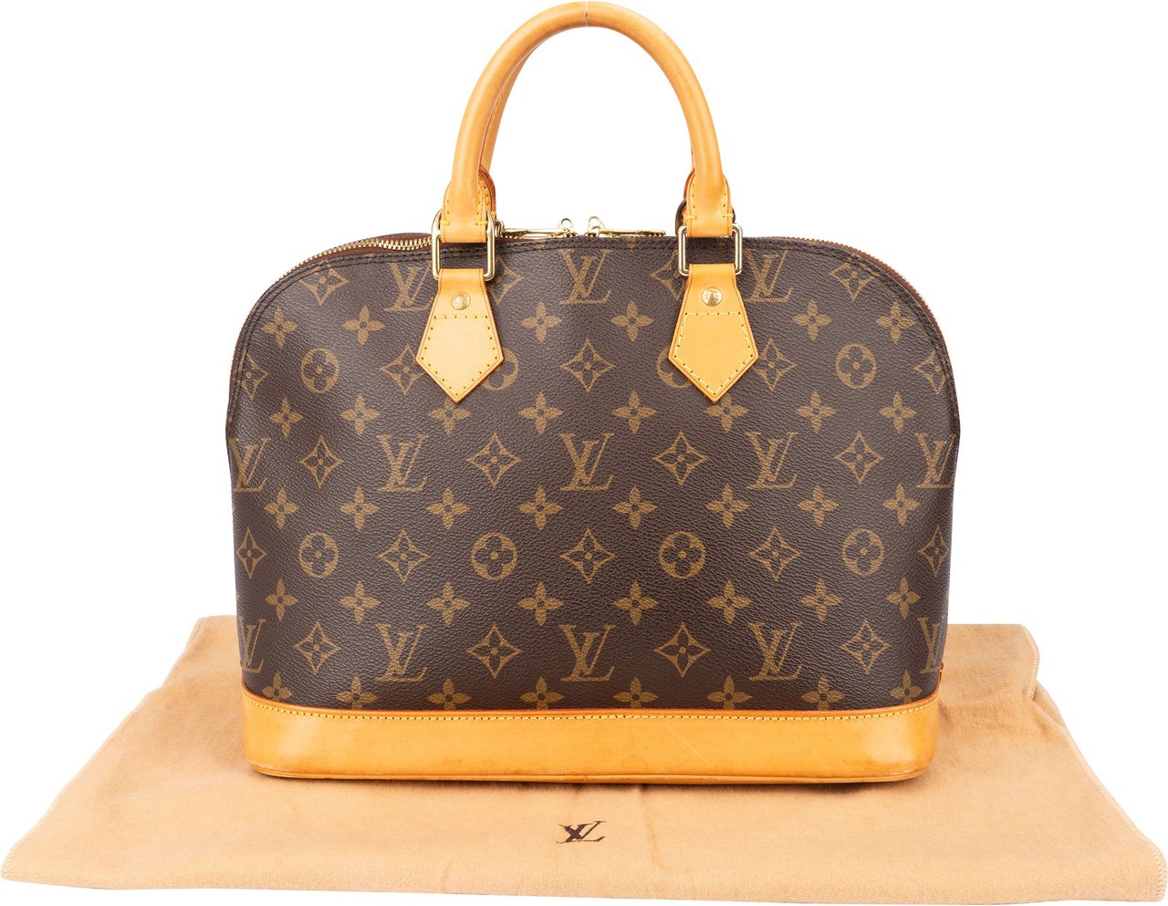 Louis Vuitton Louis Vuitton Canvas Monogram Alma PM Handbag Bruin