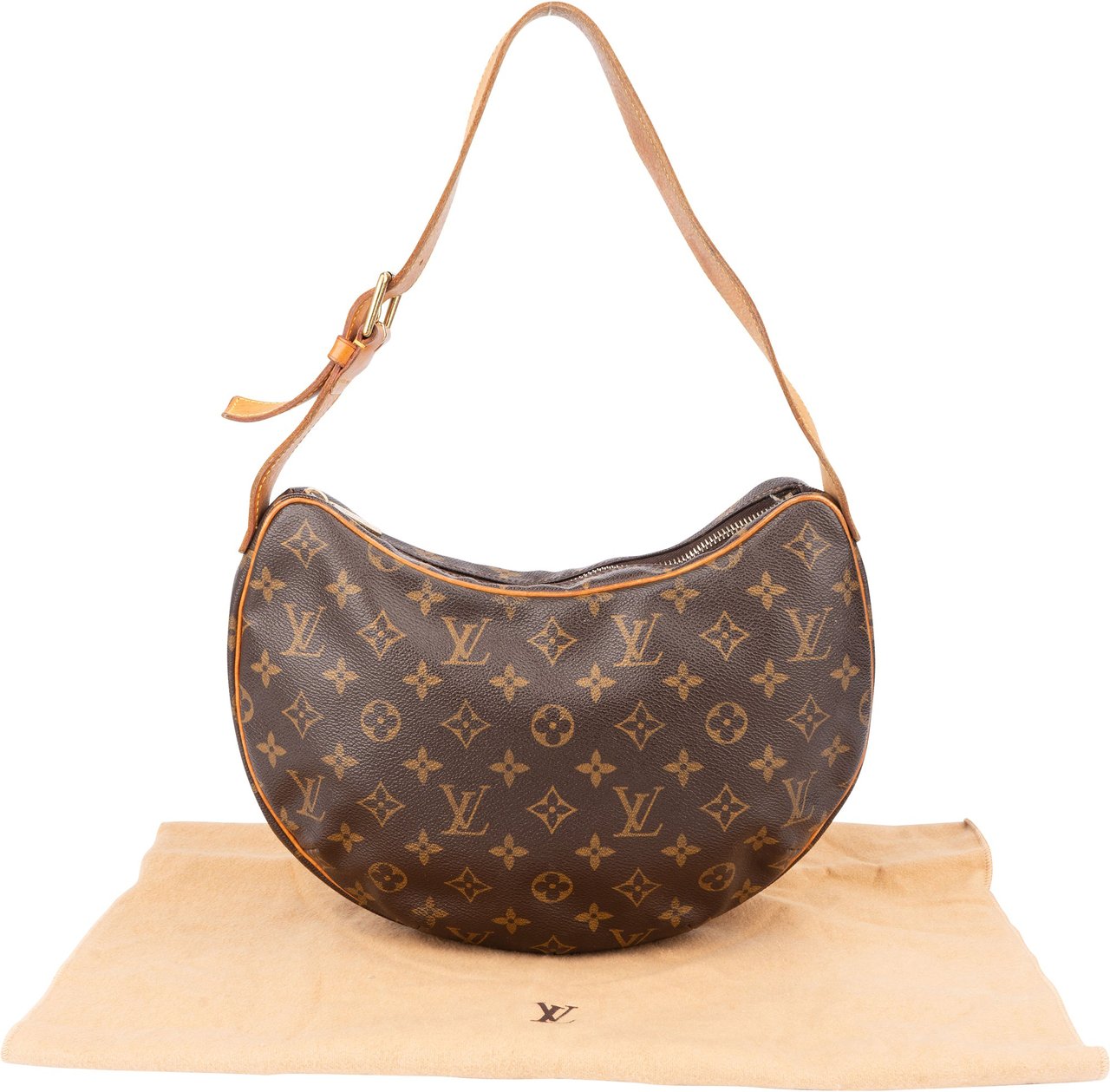 Louis Vuitton Louis Vuitton Canvas Monogram Croissant MM Shoulder Bag Bruin