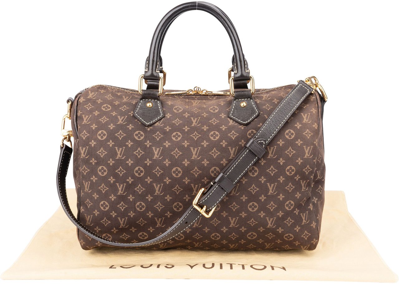 Louis Vuitton Louis Vuitton Mini Lin Monogram Speedy 30 Bandouliere Bruin